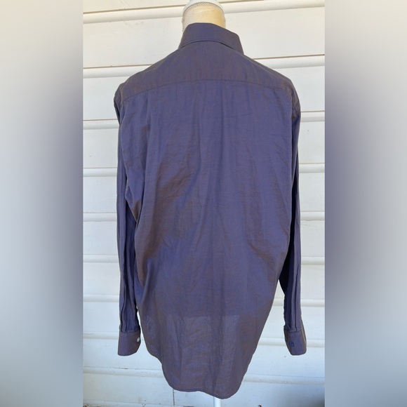 University of Oxford Men’s Purple Metallic 100% Cotton Collared Shirt Size 44 XL - Picture 4 of 6
